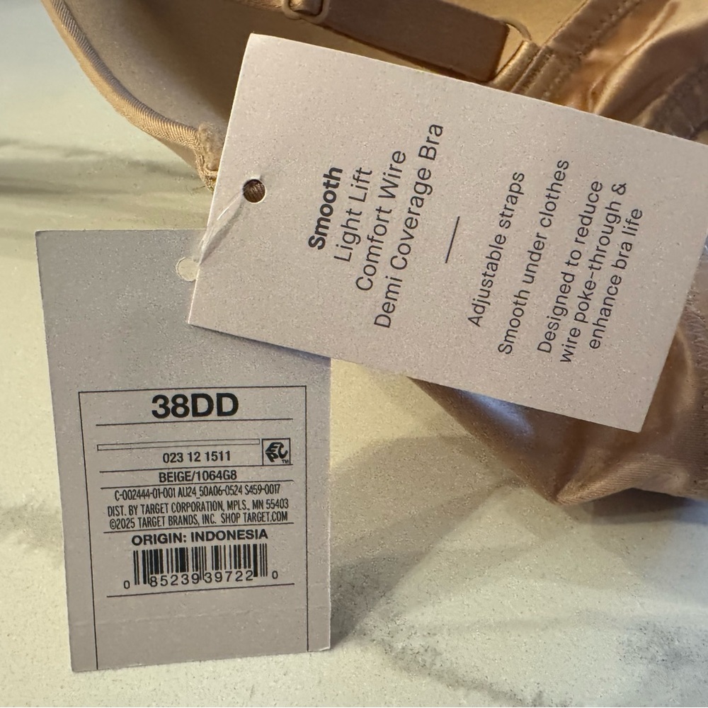 Tan Adjustable Strap Bra size 38DD